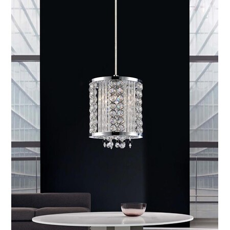 Cwi Lighting One Light Mini Pendant With Chrome Finish QS8387P6C-R